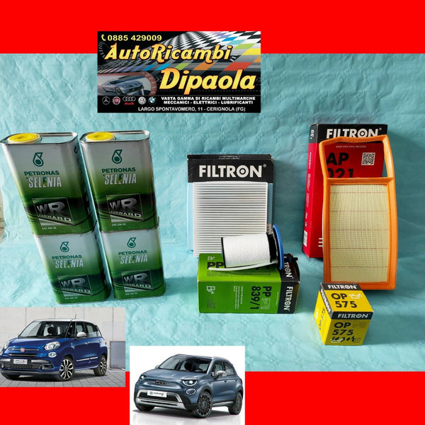 Kit 3 Filtri Manutenzione Per Fiat Fiorino 1.4 54 KW Benzina (2007-2024) – Olio, Aria E Abitacolo, Compatibilità Garantita Con Targa