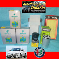 KIT TAGLIANDO ALFA ROMEO 147 1.9 JTD JTDM 5L SELENIA 5W40 + 4 FILTRI