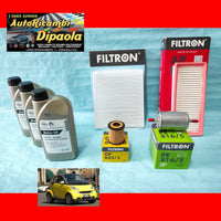 KIT TAGLIANDO SMART FORTWO 451 (07>) 0.8 CDI DIESEL 33 40 KW 3L 5W30 + 4 FILTRI