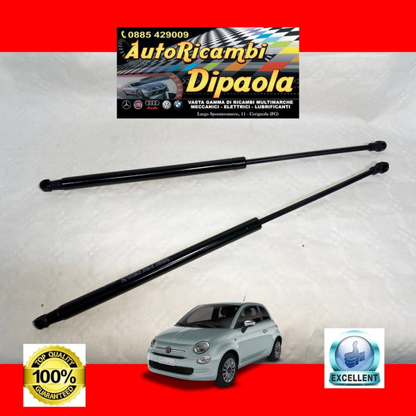 COPPIA MOLLE A GAS PISTONCINI PISTONI AMMORTIZZATORI COFANO POSTERIORE FIAT 500