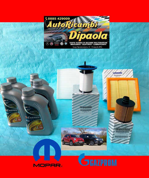 KIT TAGLIANDO ORIGINALE FIAT 500X JEEP RENEGADE 1.6 2.0 CRD MULTIJET OLIO FILTRI
