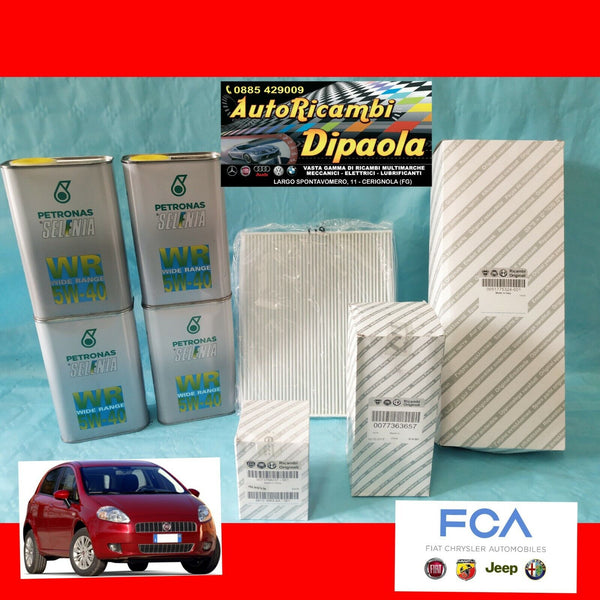 KIT TAGLIANDO ORIGINALE FIAT GRANDE PUNTO 1.3 MJT MULTIJET  5W40 SELENIA+ FILTRI