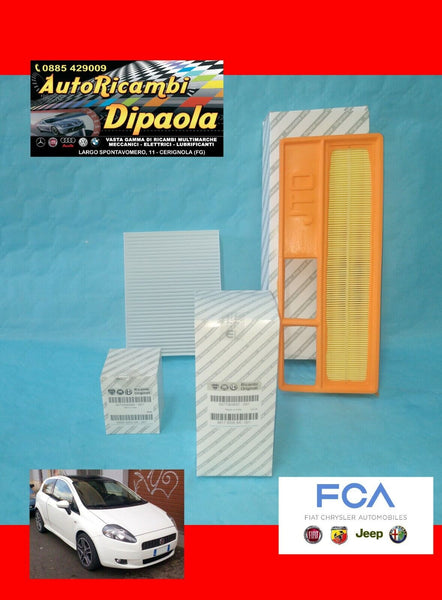 KIT TAGLIANDO ORIGINALE FIAT GRANDE PUNTO 1.3 MULTIJET 75 90 CV KIT 4 –  AUTORICAMBI DIPAOLA