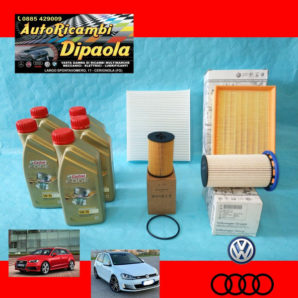 KIT TAGLIANDO ORIGINALE AUDI A3 (12>) VW VOLKSWAGEN GOLF 7 VII 1.6 2.0 TDI GTD