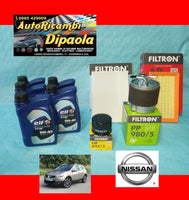 KIT TAGLIANDO NISSAN QASHQAI (07-13) 1.5 DCI 103 106 110 CV 5L ELF + 4 FILTRI