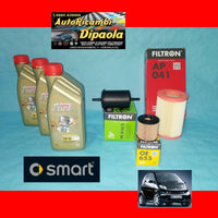 KIT TAGLIANDO SMART COUPE CABRIO 450 (98-07) 0.6 0.7 BENZINA CASTROL 5W30 FILTRI