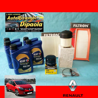 KIT TAGLIANDO RENAULT CLIO IV CAPTUR 1.5 DCI 5 LITRI OLIO ELF C4 5W30 + 4 FILTRI