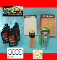 KIT TAGLIANDO AUDI A4 (04-08) 8EC 8ED B7 1.9 2.0 TDI BKE BRB BRE 5L 5W30 FILTRI