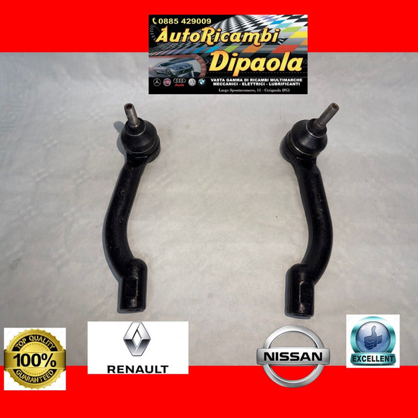 COPPIA 2 TESTINE TIRANTI STERZO NISSAN QASHQAI J10 RENAULT CLIO IV 4 CAPTUR