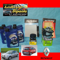 KIT TAGLIANDO RENAULT MEGANE SCENIC II (02-09) 1.5 DCI 5L ELF 5W40 + 4 FILTRI
