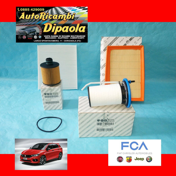 KIT TAGLIANDO ORIGINALE 4 FILTRI ORIGINALI FIAT TIPO 1.6 D 84 88 KW 114 120 CV