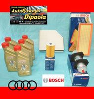 KIT TAGLIANDO AUDI A4 (08-15) B8 2.0 TDI 5L CASTROL EDGE 5W30 + 4 FILTRI BOSCH