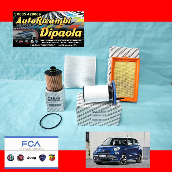 KIT TAGLIANDO ORIGINALE 4 FILTRI ORIGINALI FIAT 500L 1.6 MJT MULTIJET