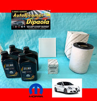 KIT TAGLIANDO ORIGINALE ALFA ROMEO GIULIETTA 1.4 TB 4L SELENIA FILTRI ORIGINALI
