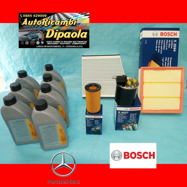 KIT TAGLIANDO ORIGINALE MERCEDES CLASSE A W176 B W246 180 200 220 CDI FILT BOSCH