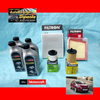 KIT TAGLIANDO FORD FIESTA VII ( DAL 17> ) 1.5 TDCI 4L OLIO FORD 5W30 + 4 FILTRI