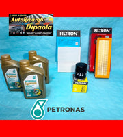 KIT TAGLIANDO LANCIA MUSA Y YPSILON 1.2 1.4 BENZINA OLIO PETRONAS + 3 FILTRI