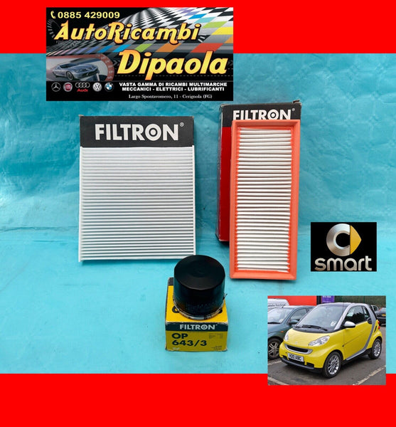 KIT TAGLIANDO SMART FORTWO COUPE / CABRIO 451 dal 07' 1.0 BENZINA TURBO 4 FILTRI